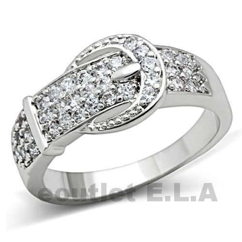 BLING BLING CZ BUCKLE DRESS RING-size6/7/9
